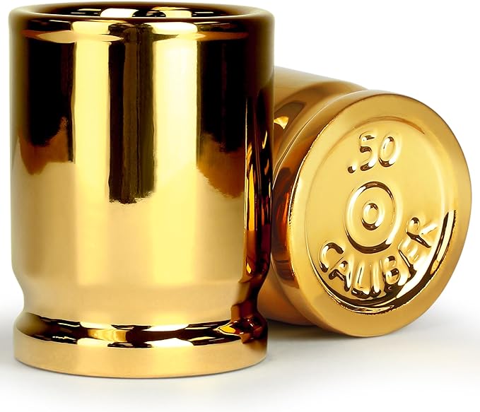 American Owned and Designed - 50 Caliber Shot Glasses