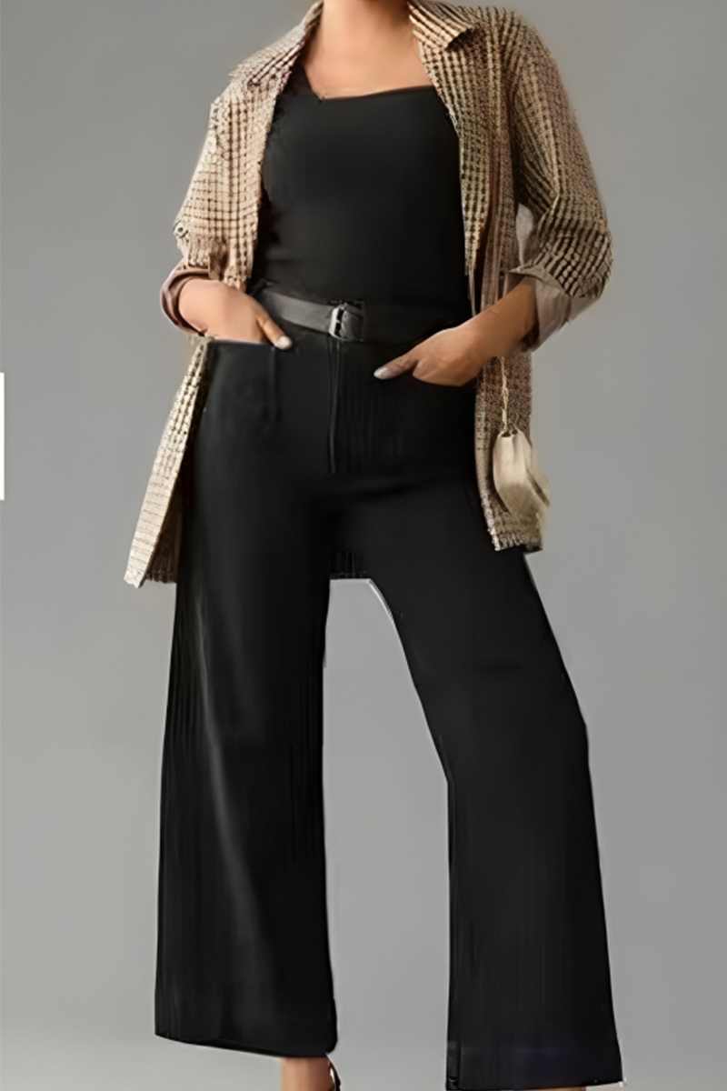Women Straight Wide Leg Large Pocket Jeans