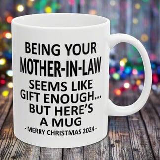 💗Being Your Mother-In-Law Christmas Gift🎅2024 11oz Unique Coffee Cup Mug