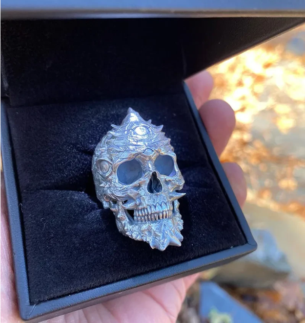 🔥Last Day Promotion 48% OFF-🎁-Death Saves 3Eyed Dragon Skull Ring | Sterling Silver