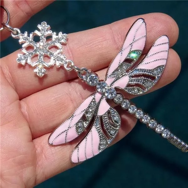 🎀Christmas Sale- Get 50% OFF🎁Snowflake Dragonfly Glittering Christmas Ornament