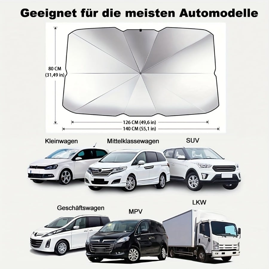 🔥Letzter Tag Verkauf 49% Rabatt 🚗 Tragbarer Universal Sonnenschutz für die Windschutzscheibe