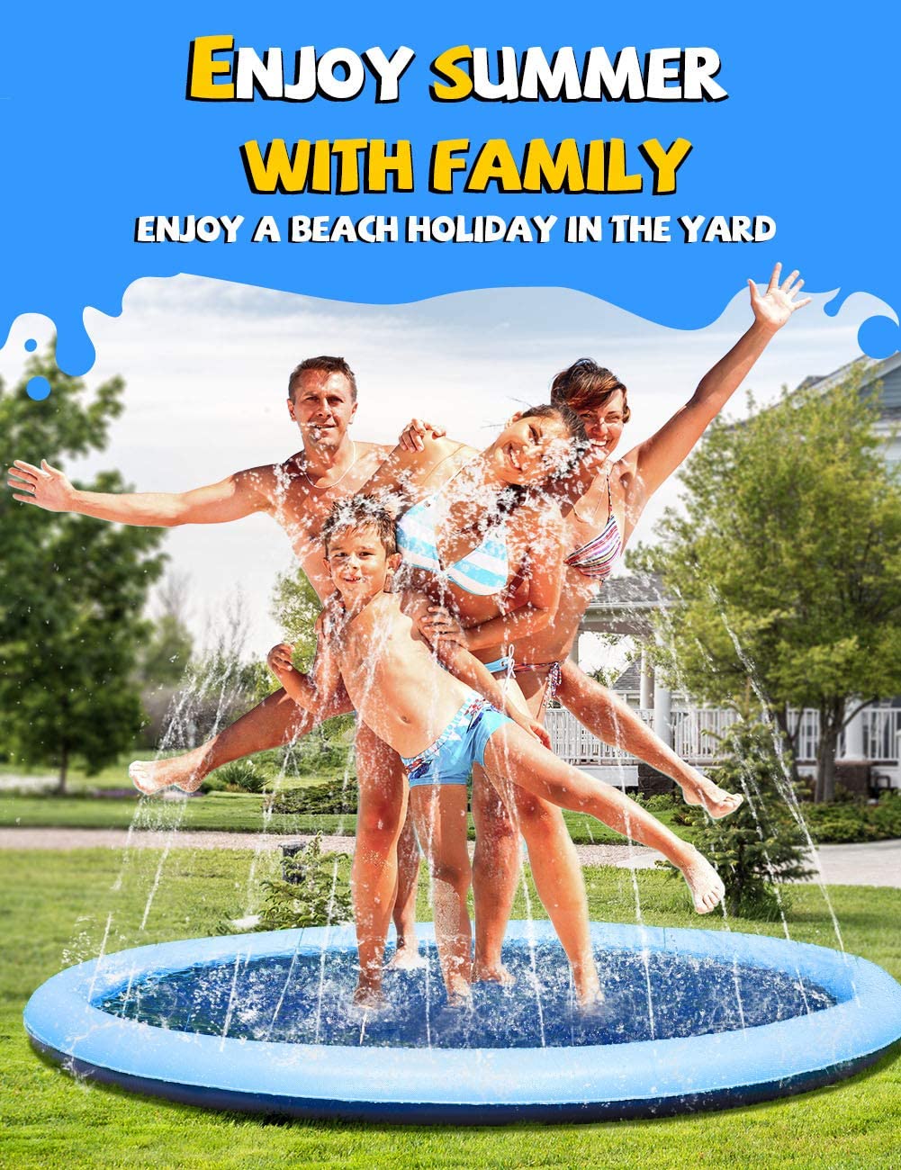 (🔥Last Day Promotion-60%OFF)Non-Slip Splash Pad for Kids and Dog(Buy 2 Free shipping)