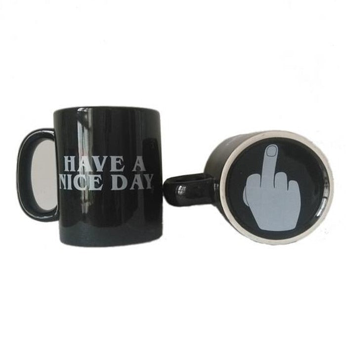 🎅Christmas sale 48% discount -🔥-Have a Nice Day Middle Finger Funny Cup