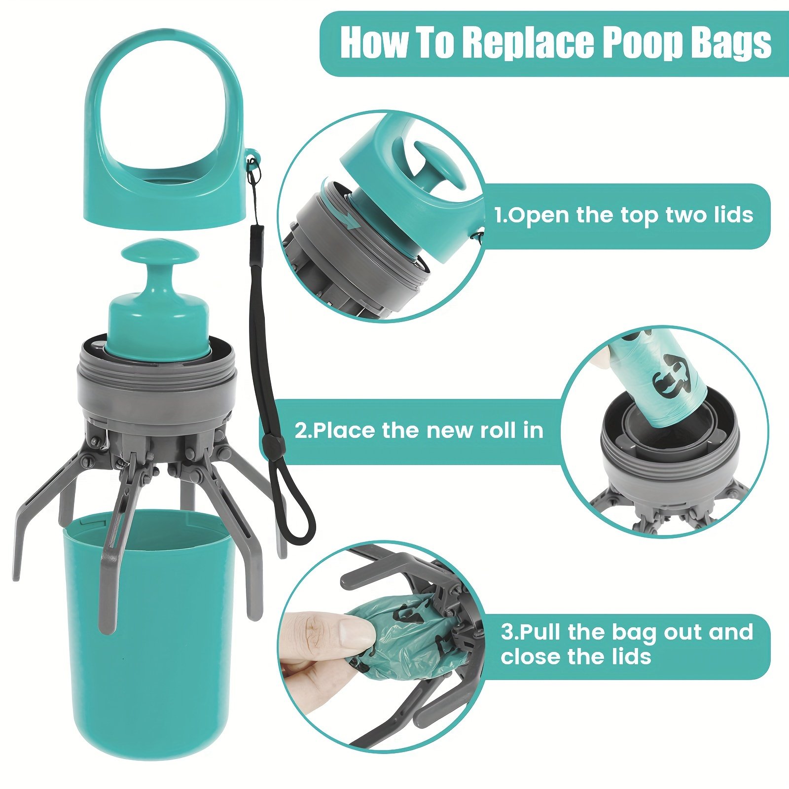 ⏰LAST DAY SALE 50% OFF - 🐾Portable Poop Scooper with Bags