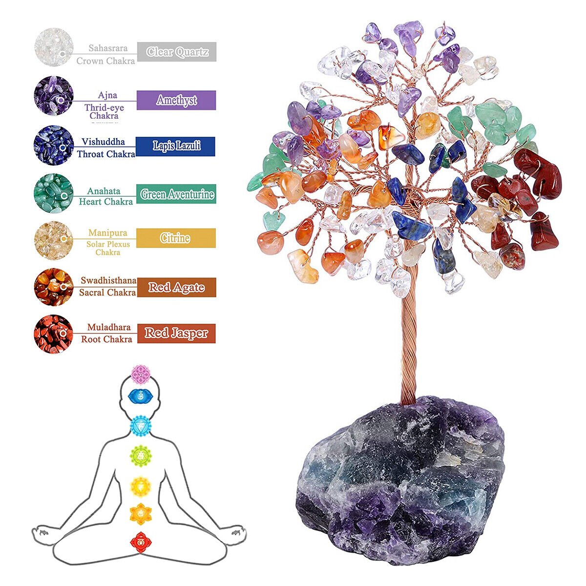 🔥Handmade Nature Energy Multicoloured Crystal Tree - Ready to Ship