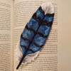 Embroidered Feather Bookmark