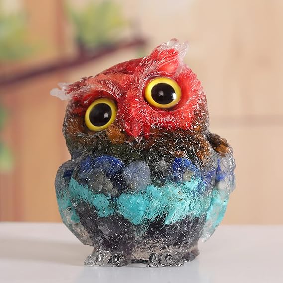 🔥 Natural Crystal Gemstone Owl