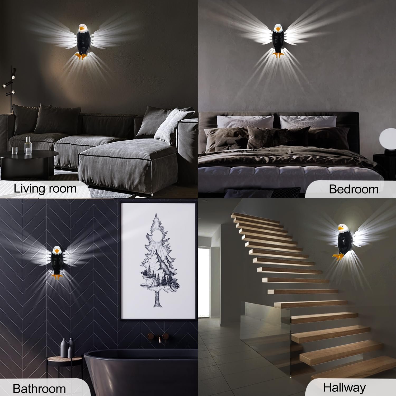 TikTok Last Day Promotion -70% OFF🎉Bald Eagle Wall Light with Remote Control