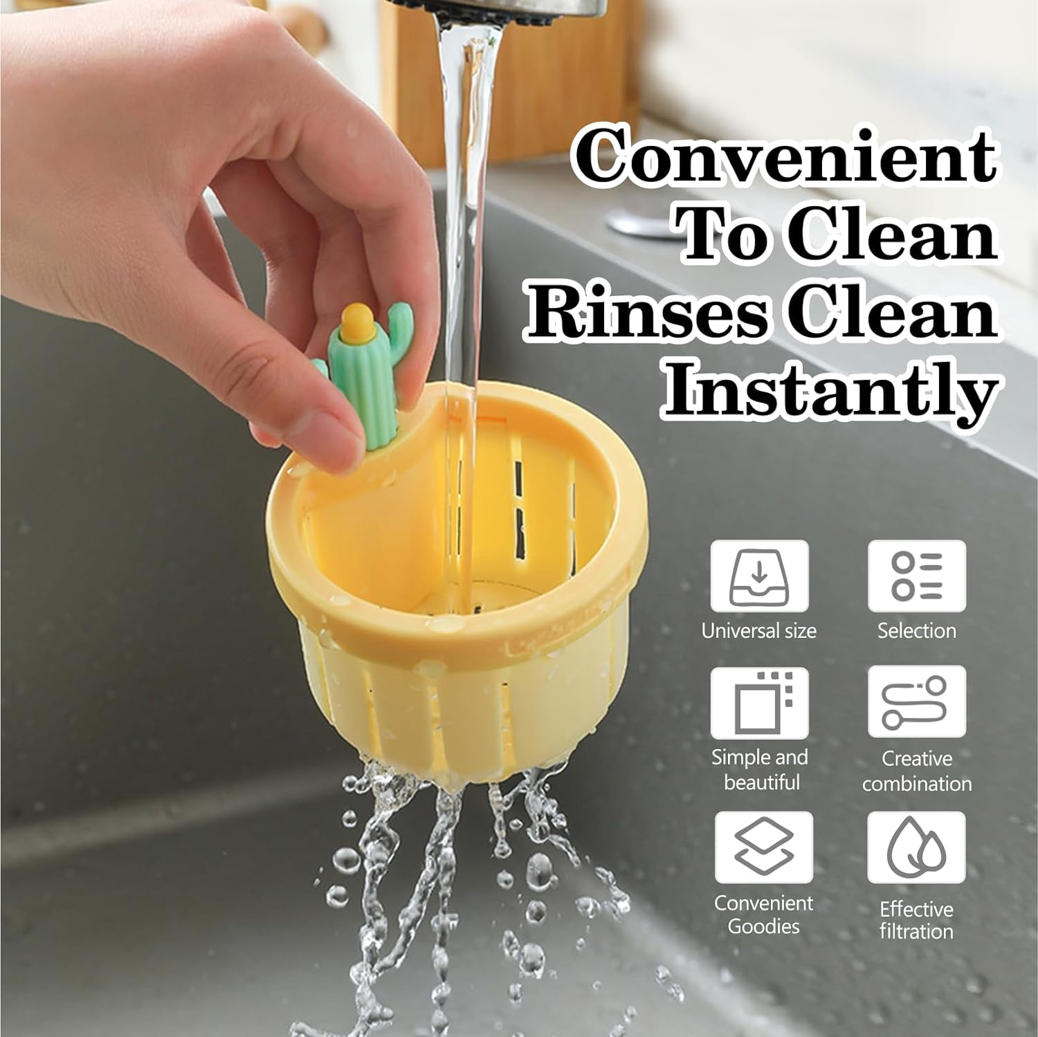 🔥Last Day Promotion - 60% OFF🎁Cactus Kitchen Sink Drain Strainer