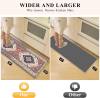 Pauwer Anti Fatigue Floor Mats - Cushioned Memory Foam 2 Piece Kitchen Rug Set, Non Slip Laundry & Sink Area Runner, Waterproof Comfort Standing Mat