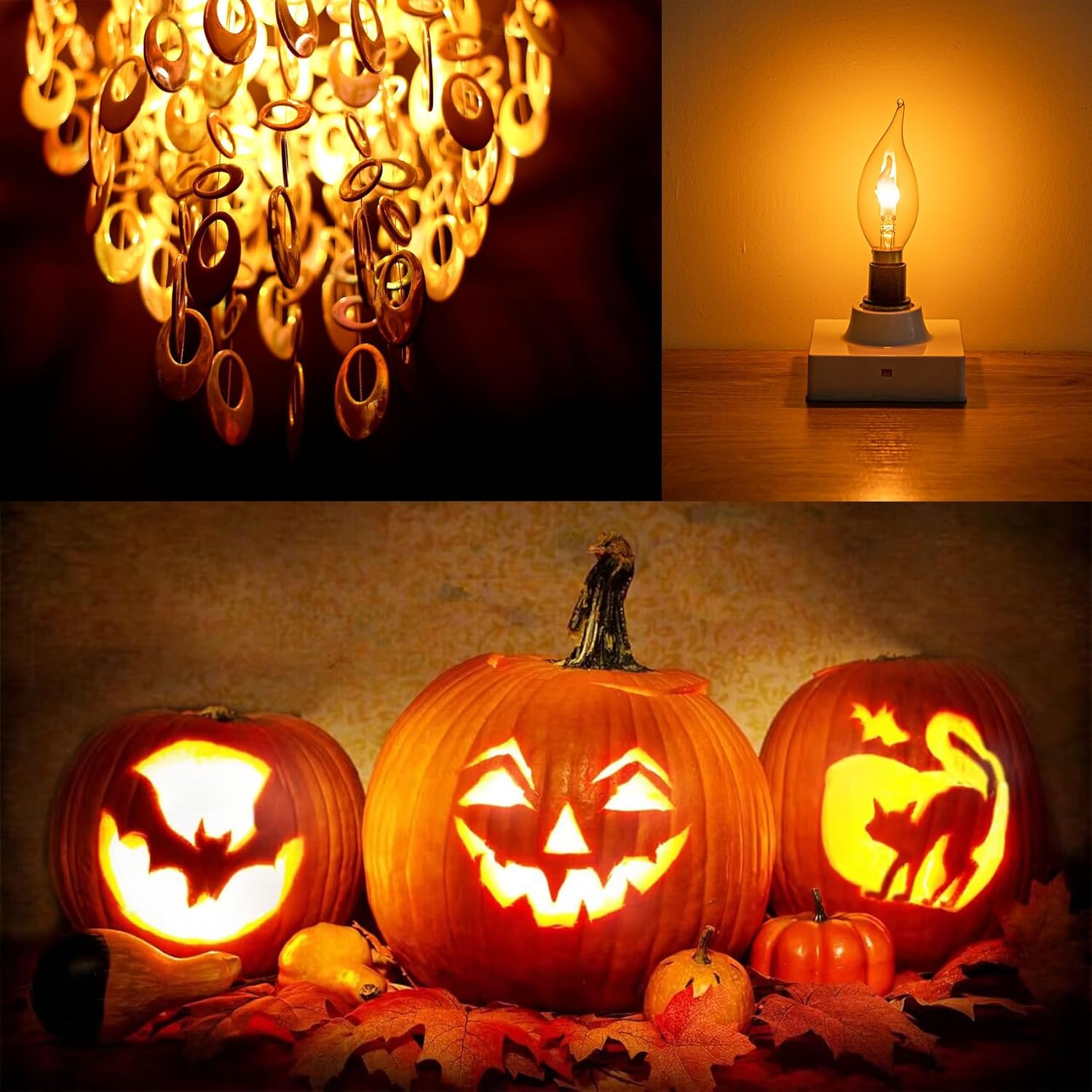 🔥Last Day Promotion 50% OFF🔥LED Flickering Flame Decoration Light Bulbs -Perfect Ambiance for Halloween Christmas