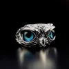 ⏱️<strong>Last Day Clearance Sale 60% OFF</strong> - Wisdom Owl Eye Silver Ring - Adjustable Size