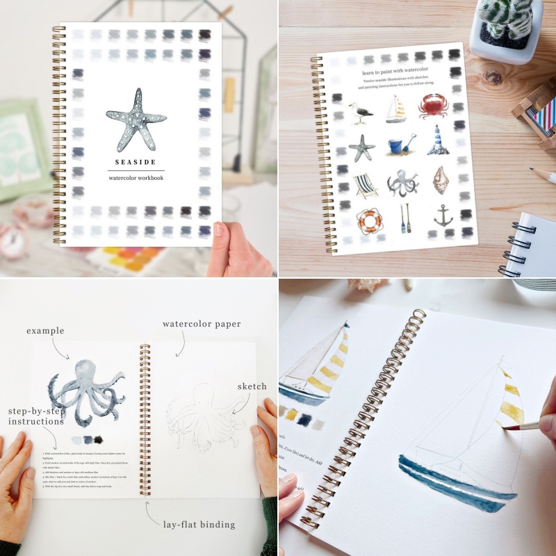 ⏰Last Day 70% OFF Sale💝Watercolor Workbook🖼️Beginner-Friendly