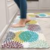 HEBE Anti Fatigue Kitchen Rug Sets 2 Piece Non Slip Kitchen Mats for Floor Cushioned Kitchen Rugs and Mats Waterproof Comfort Standing Mat Runner for Kitchen,Home Office,Sink,Laundry