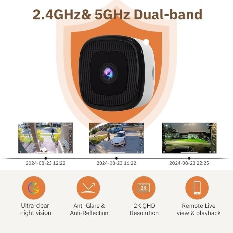 🔥 crystal-clear 2K security camera 🎥 Color Night Vision 🌙 24/7 Recording & Smart Alerts 🚨 Easy Install! 🔒