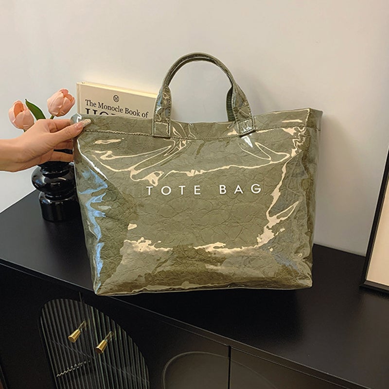 🔥Damen-Einkaufstasche mit Buchstaben-Print👜
