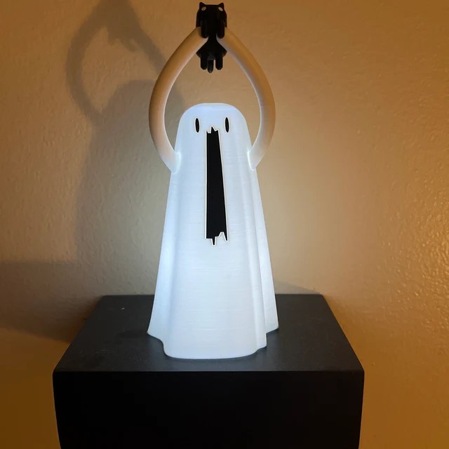 LED Night Light - Ghost With A Cat Lamp