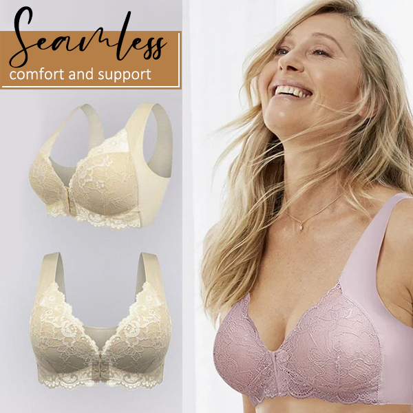 💝Mother's Day -BUY 1 GET 2 FREE⏰Front Closure Invisible Lifting Wireless Bra - Plus Size Bra🎗