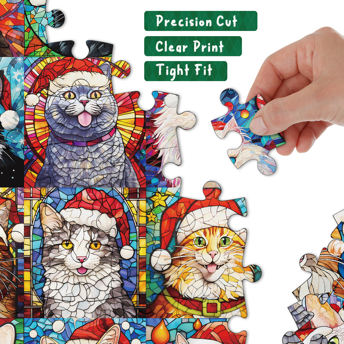 Free shipping🎄😻Christmas Cats Advent Calendar Jigsaw Puzzle 1000 Pieces