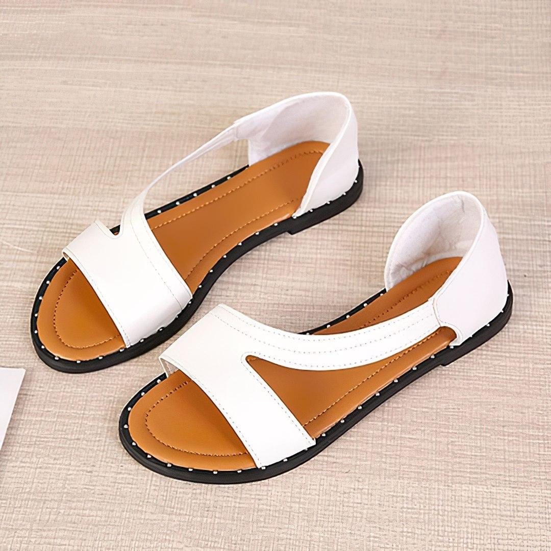 Big Sale💥- Fish-mouth Rivet Open Toe Flat Sandals