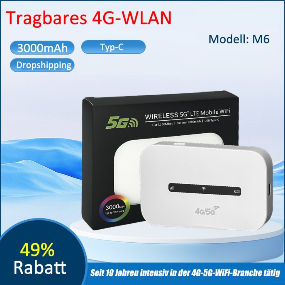 🔥Letzter Tag 49% Rabatt✨Tragbares WLAN Kommt mit Firewall
