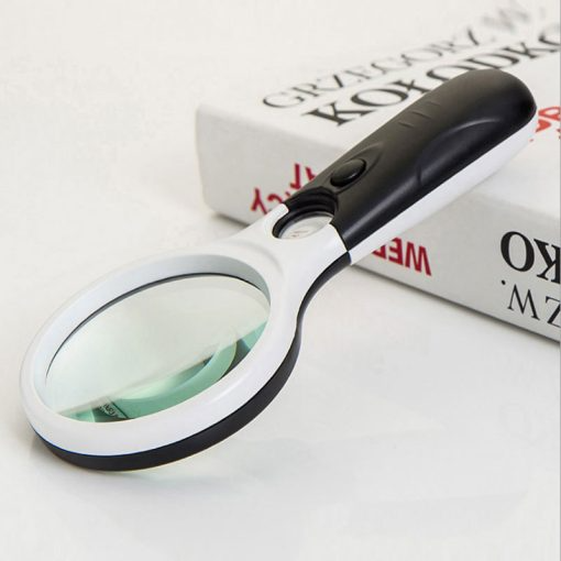 Handheld magnifying glass 3 LED lights 3X 20X HD lens