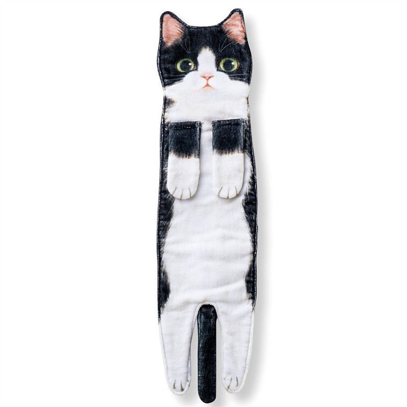 Cute Cat Hand Towel