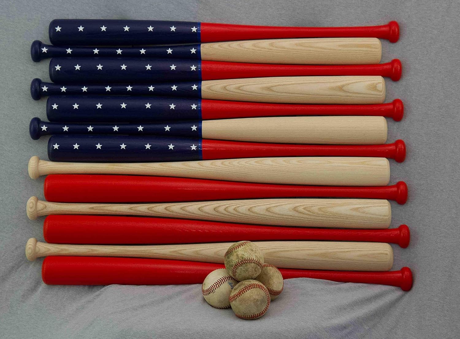 Baseball Bats American Wooden Flag - Ready to Ship