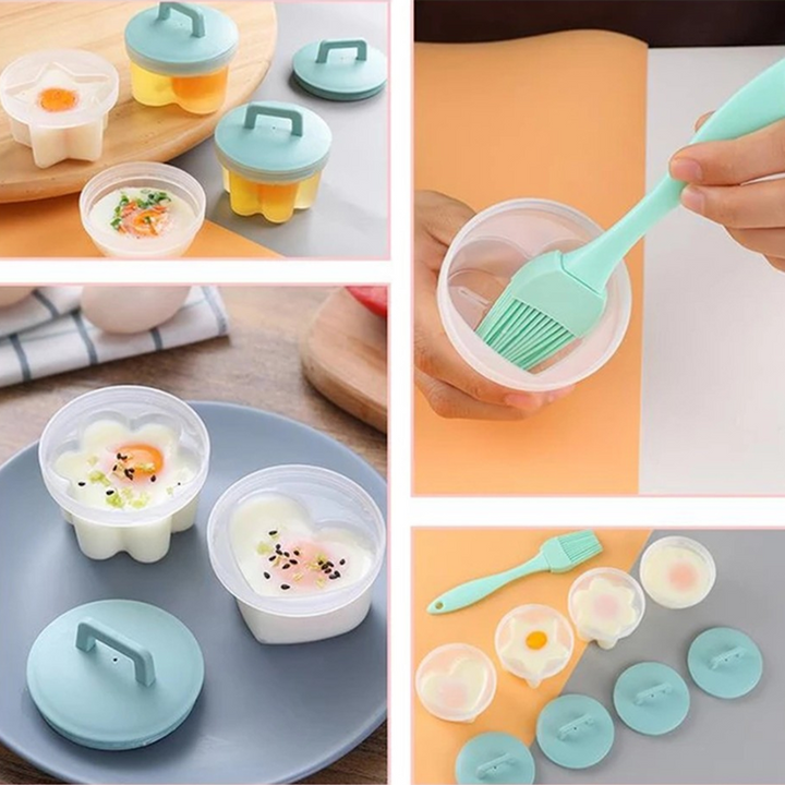 (💗Mother's Day Gift-40% OFF) Cute Silicone Egg Cooker Set(BUY 2 SETS FREE SHIPPING NOW)