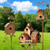 🍁Fall Harvest Sale: 60% OFF! everything! 💕Handmade Metal Birdhouse Garden Stakes