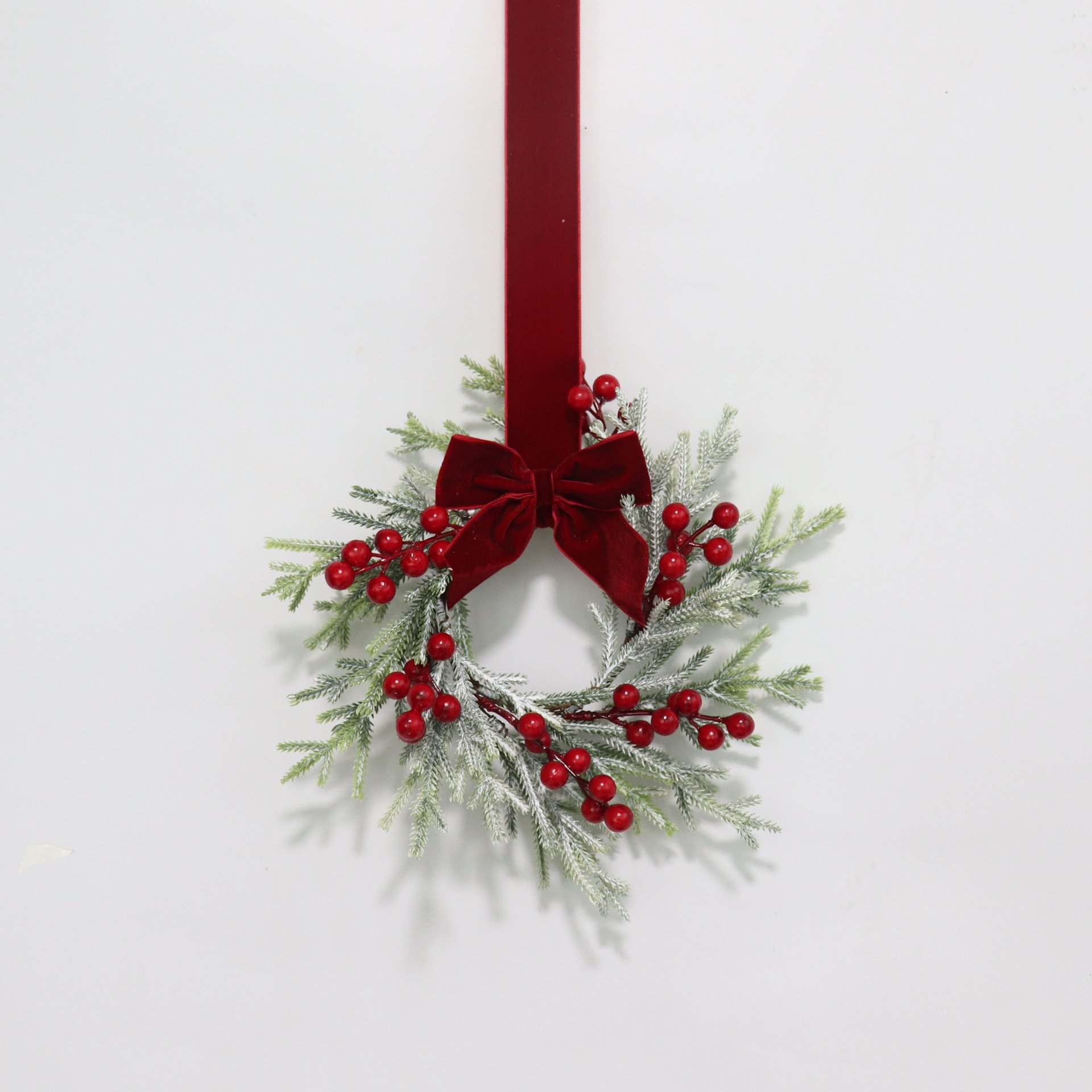 🎄TikTok Christmas Sale -70% OFF✨Christmas Mini Cabinet Wreath with Ribbon Bows