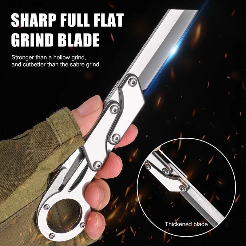 🔥Hot Sale 49% OFF🔪7 Inch Unique  All Steel Folding Knife