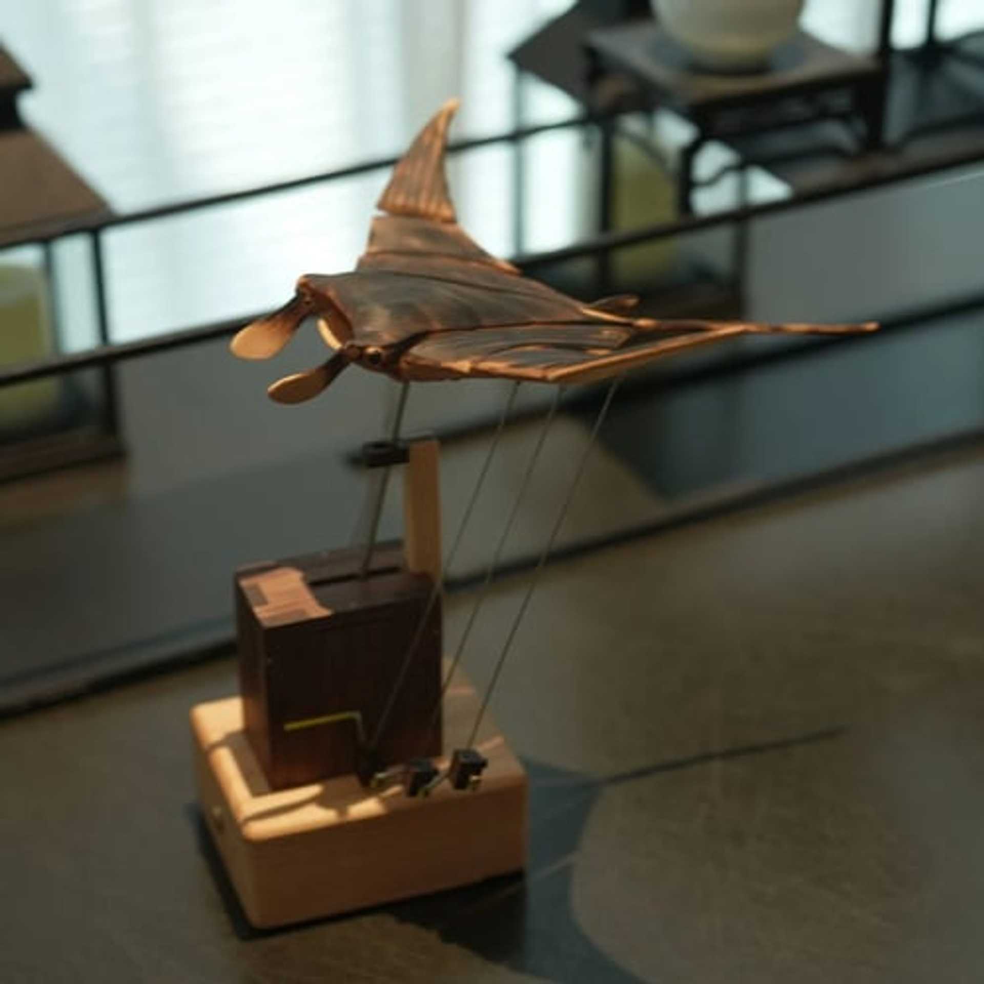 💥LAST DAY SALE 50% OFF💥Handmade Wooden Electric Bionic Manta Ray Ornament⚡BUY 2 FREE SHIPPING