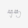 🎁🎁Early Christmas Sale 48% OFF - Black Eye Silver Cat Earrings(BUY 2 & EXTRA 10% OFF)