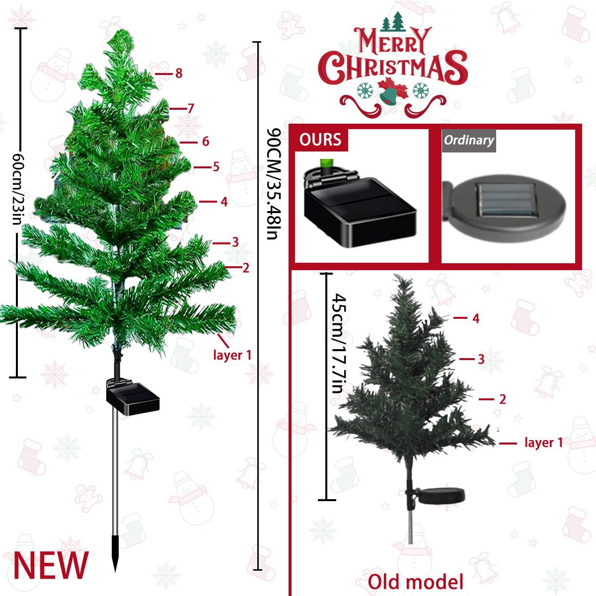 🔥Last Day Promotion 50% OFF🔥Solar-Powered Mini Christmas Tree