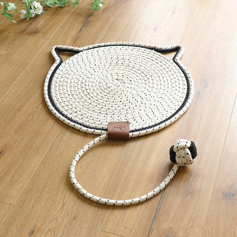 Handmade Natural Cotton Rope Cat Scratch Pad