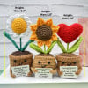 Handmade Crochet Sunflower/Heart flower/Daisy