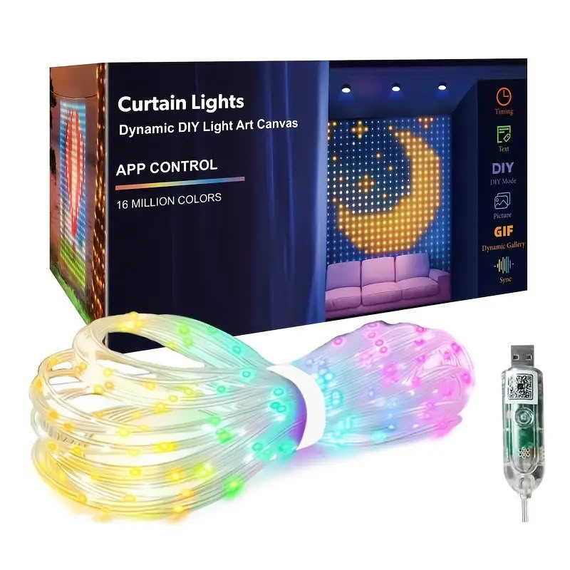 🔥CHRISTMAS SALE 70% OFF💖DIY Smart LED Curtain Sync Lights