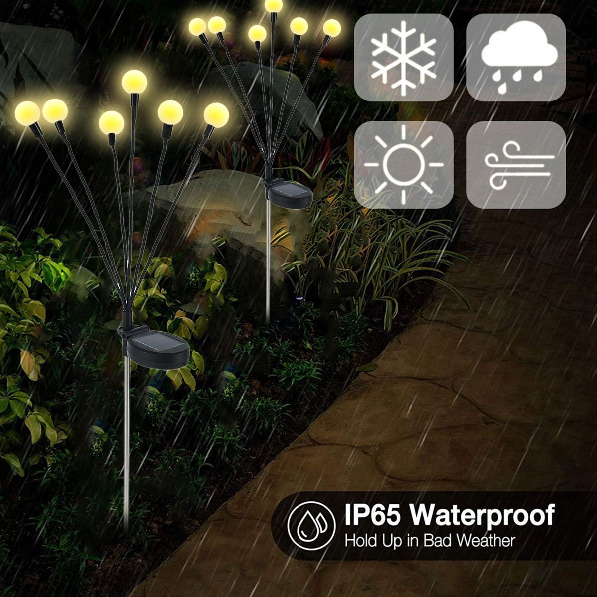 🔥Last Day Promotion 48% OFF-🎁-Solar Powered Firefly Garden Lights