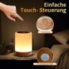 Touch Bedside Table Lamp,13 RGB Colors & 5 Brightness, USB Rechargeable Desk Lamp, Remote Control Dimmable Night Light with RGB Color Changing,Portable Lamp for Baby, Bedroom, Living Room