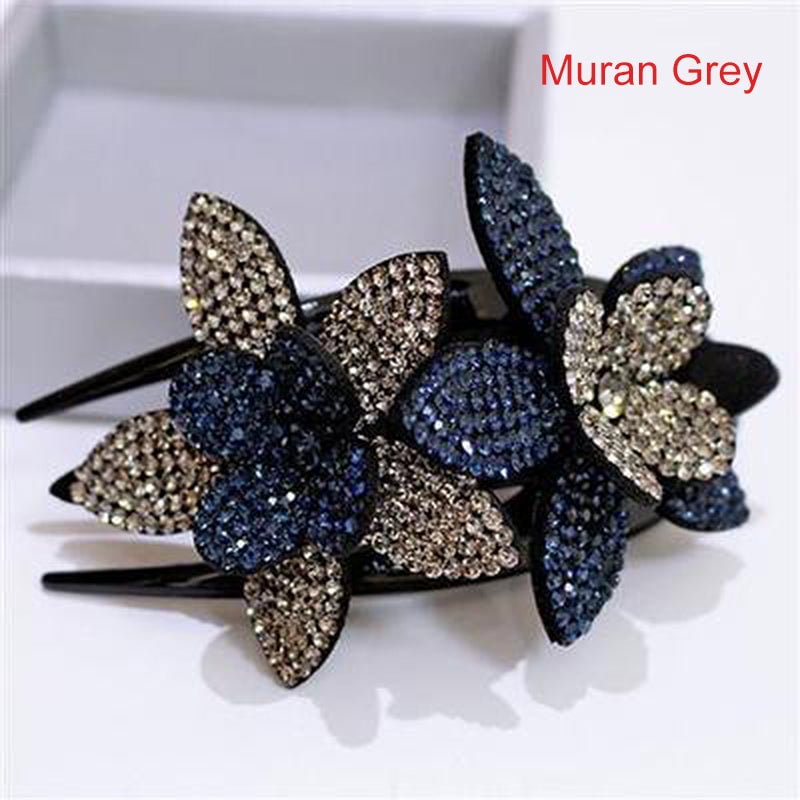 (🎄Christmas Promotion--48%OFF)Rhinestone Double Flower Hair Clip