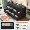 WLIVE Wide Fabric Dresser, 6 Drawer Dresser TV Stand for 60