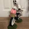 💥LAST DAY SALE 50% OFF💥Ghost With Pink Pumpkin Riding Bicycle Halloween Decor