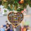 (🎄EARLY CHRISTMAS SALE - 50% OFF) 🎁💝Book Lovers Heart Ornament(2D Flat)