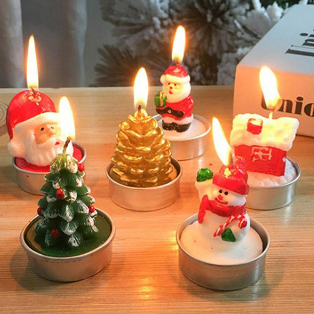 Christmas Candles for Home Party Halloween Christmas Wedding Holiday Celebration Decoration