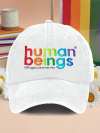 Retro Human Beings 100% Organic Colors May Vary Print Baseball Cap