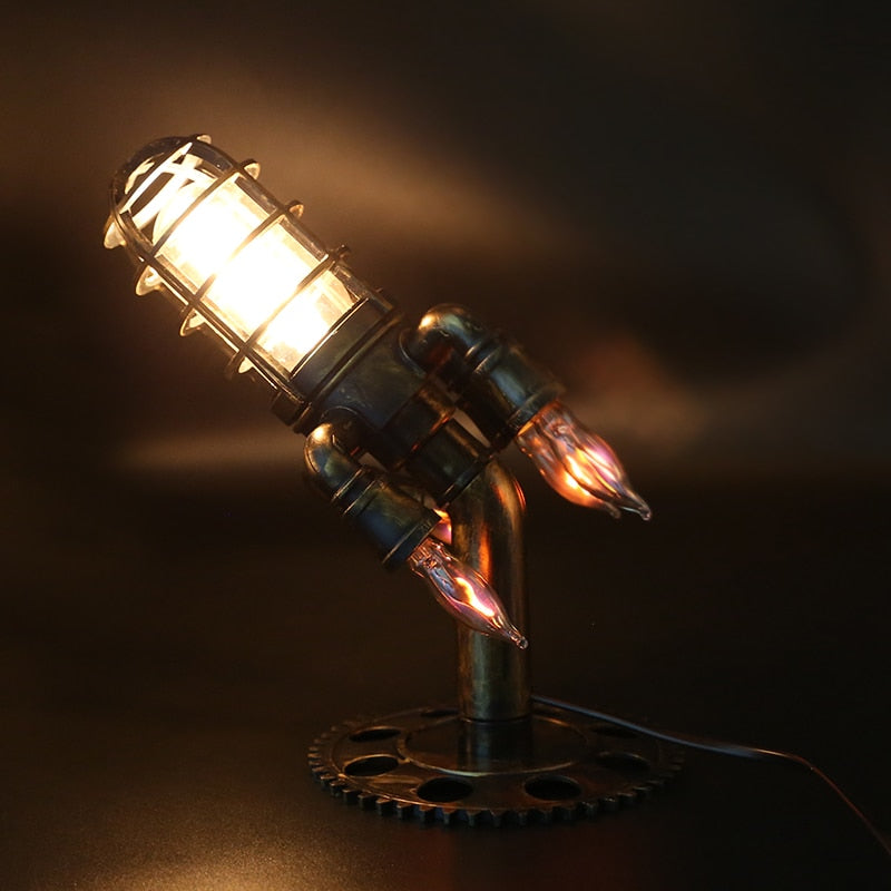 🔥HOT SALE 49% OFF - 🚀Steampunk Rocket Lamp, BUY 2 FREE SHIPPING