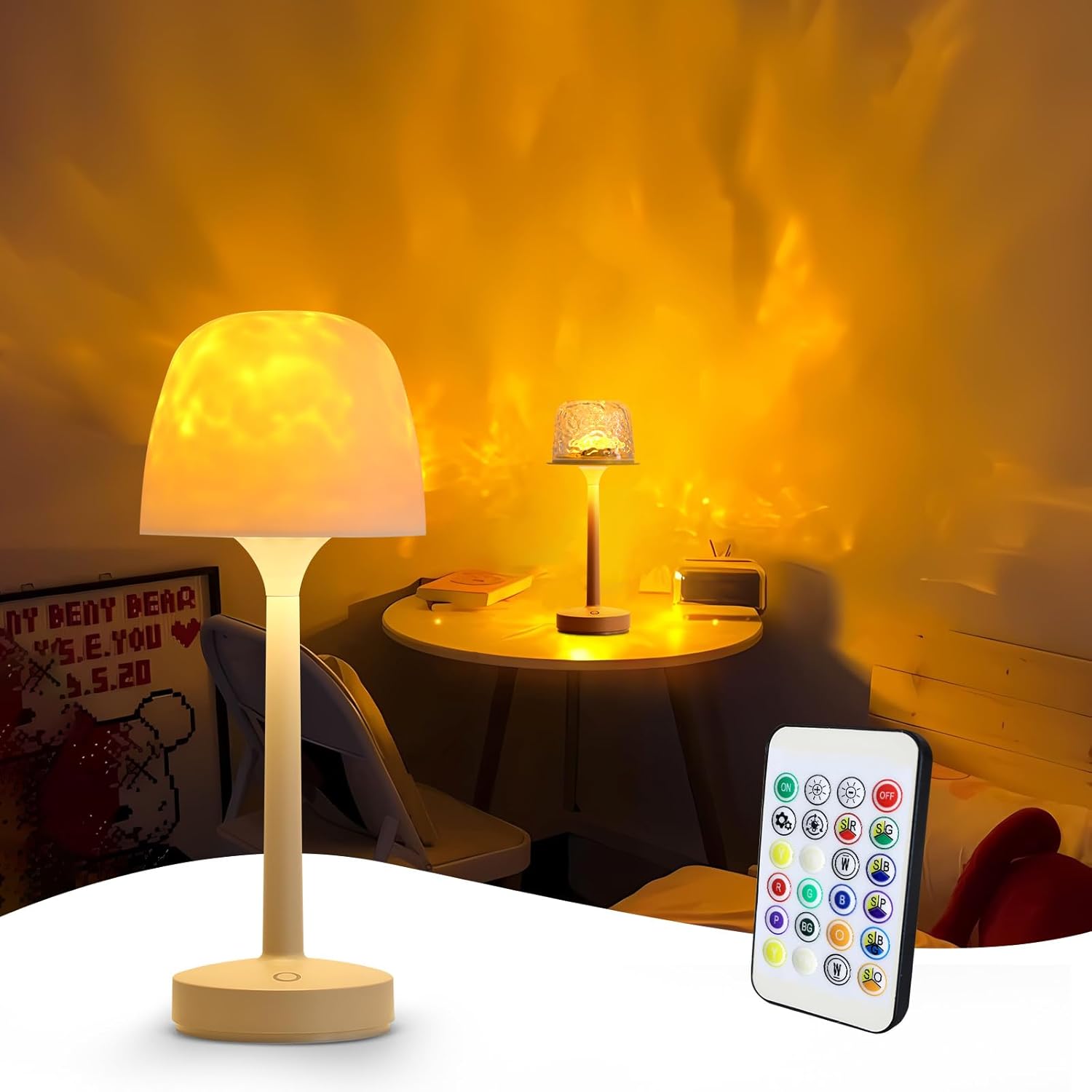 🌊RGB Ocean Wave Projector Table Lamp