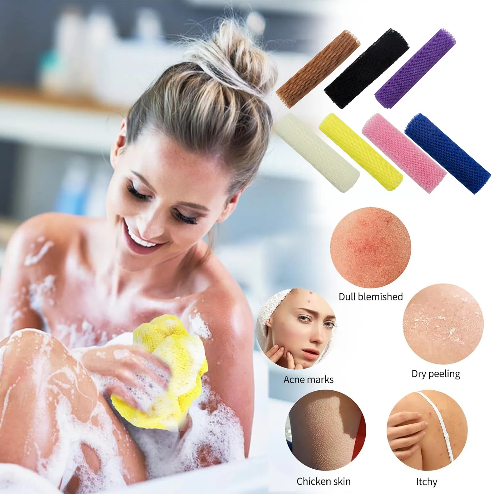 (🎄Christmas Hot Sale - 49% OFF) African Net Sponge,Exfoliating Body Scrubber - Buy 4 Get Extra 20% Off